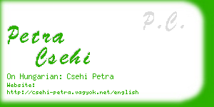 petra csehi business card